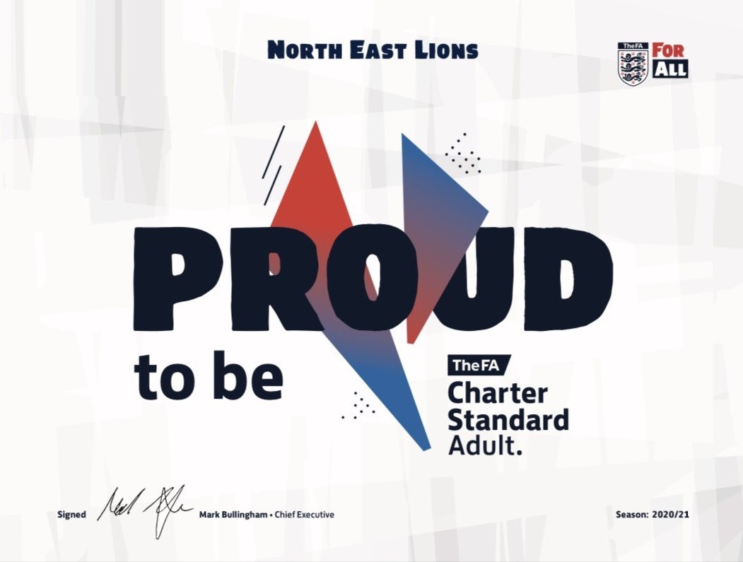 Charter Standard success for North East Lions FC