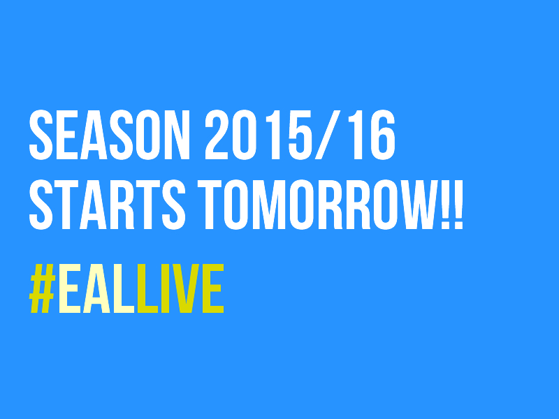 Season 2015/16 gets underway tomorrow
