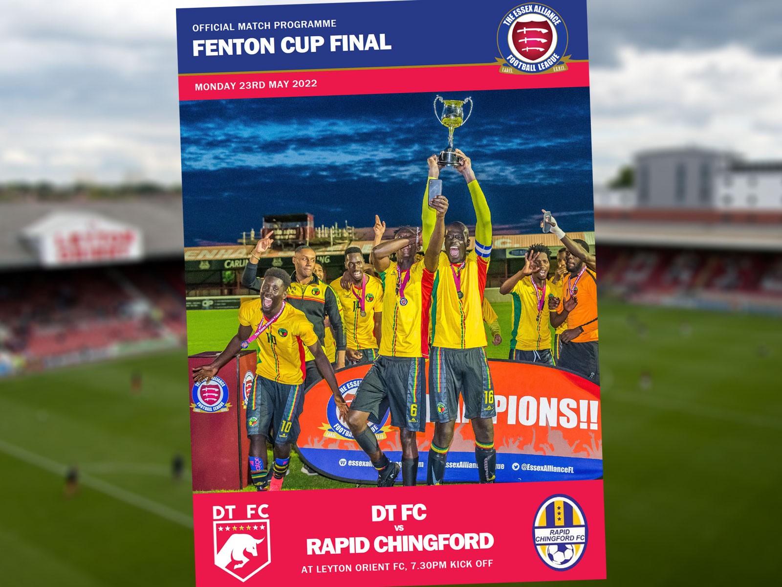 DT FC and Rapid Chingford in Fenton Cup Final action this Monday night