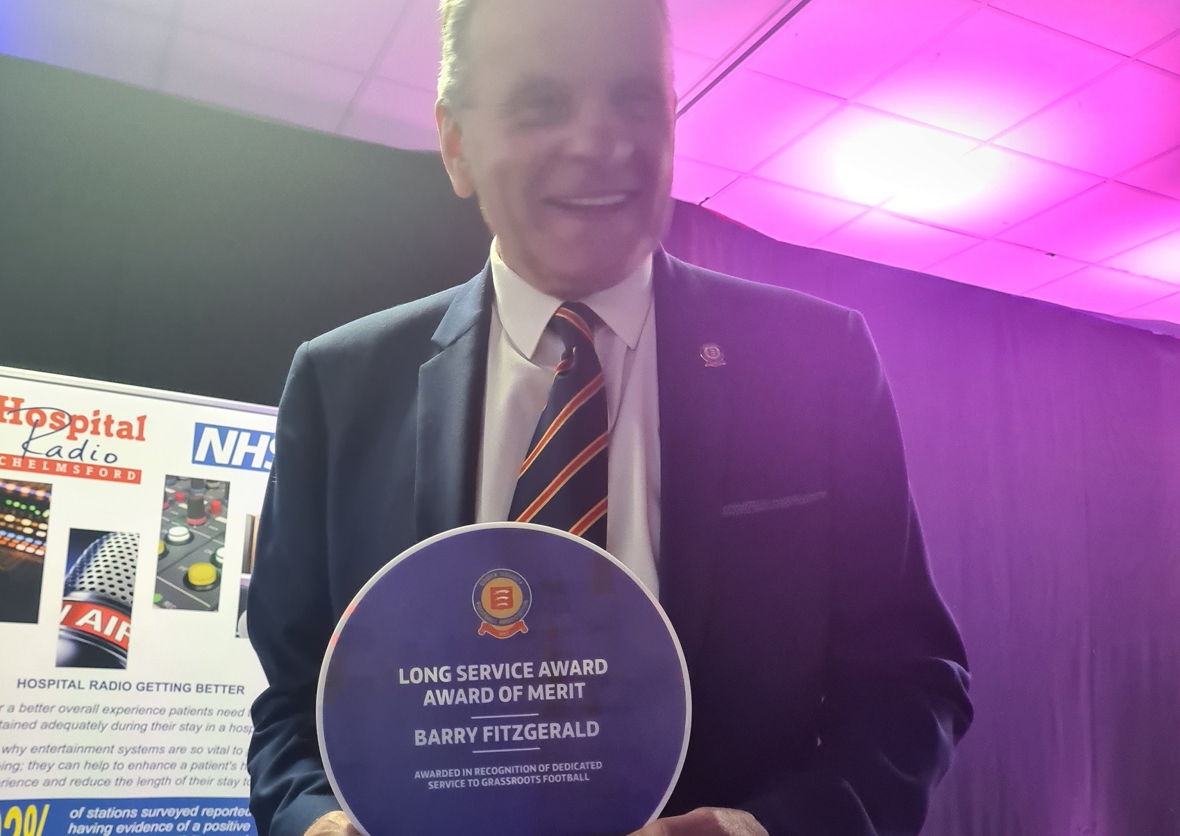 Barry Fitzgerald scoops Essex FA 40 Year Award of Merit